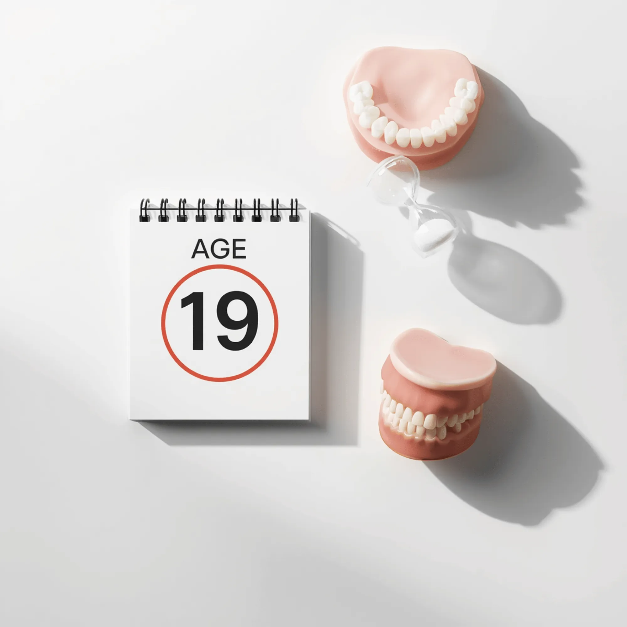 Conceptual graphic showing age limits for dental insurance