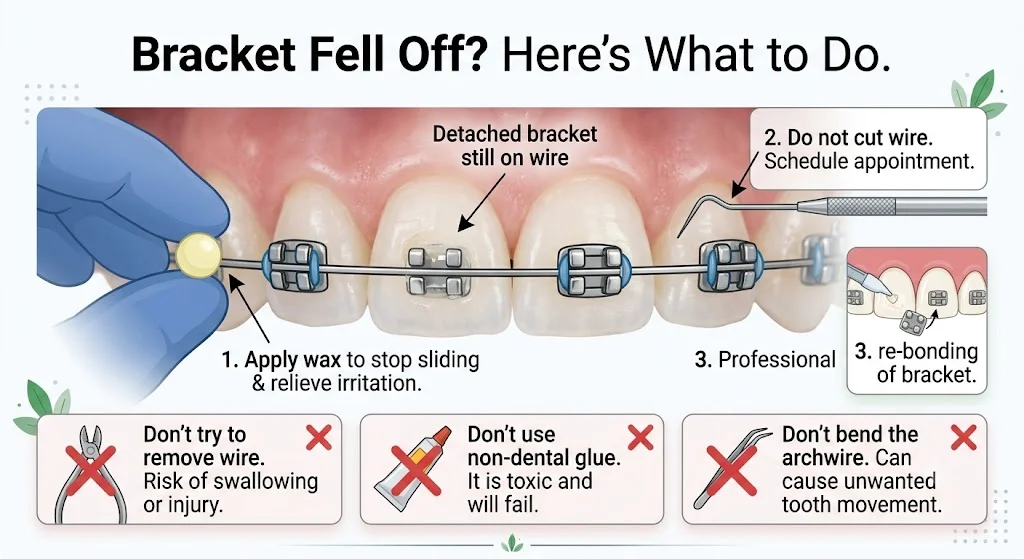 What to Do If a Bracket Falls Off Braces: Step-by-Step
