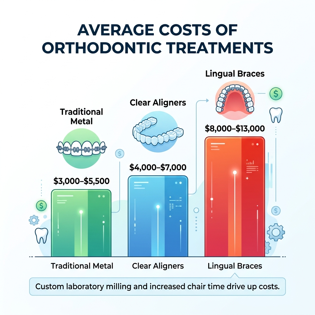 Cost comparison of Lingual Braces
