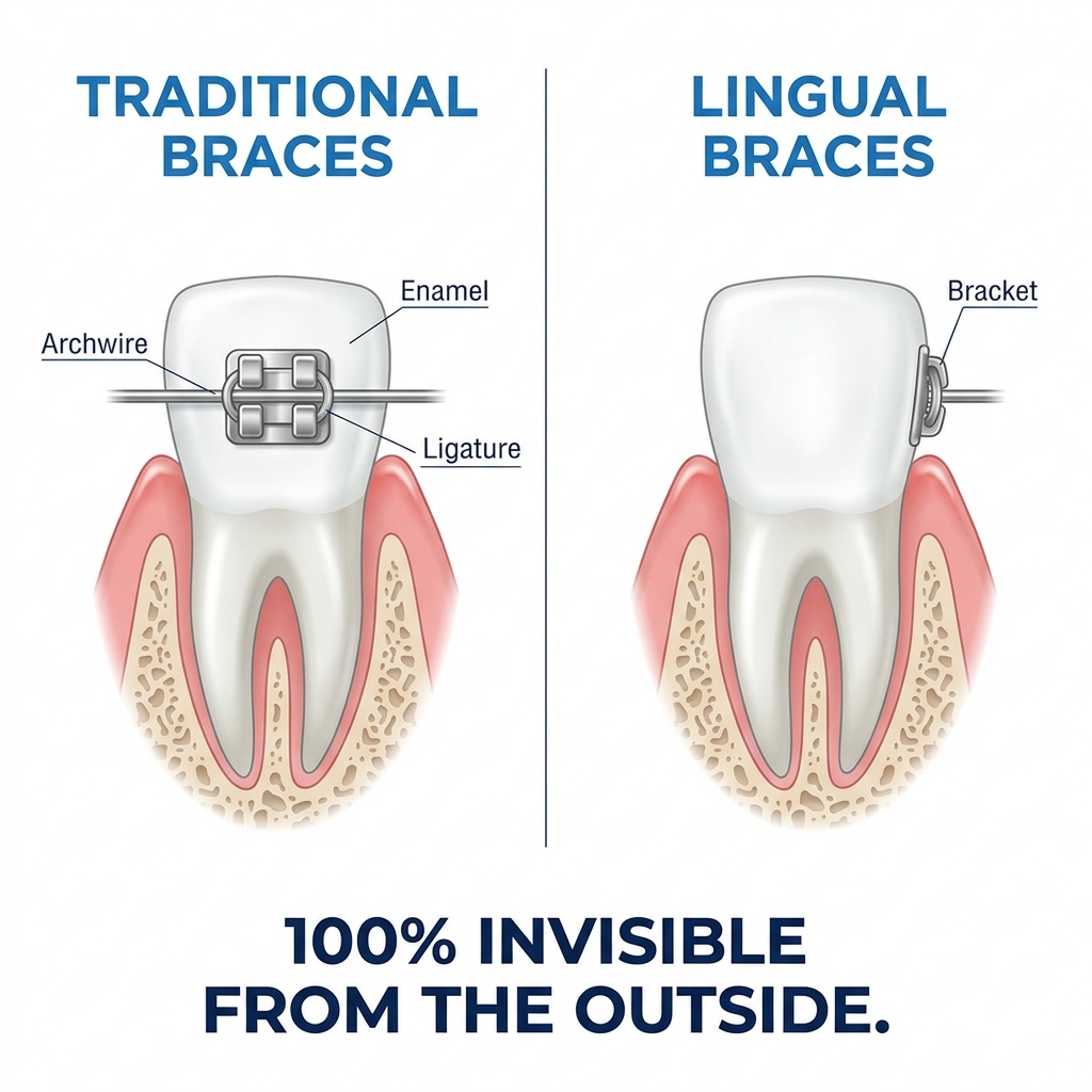 Comparison between Lingual Braces and Traditional Braces