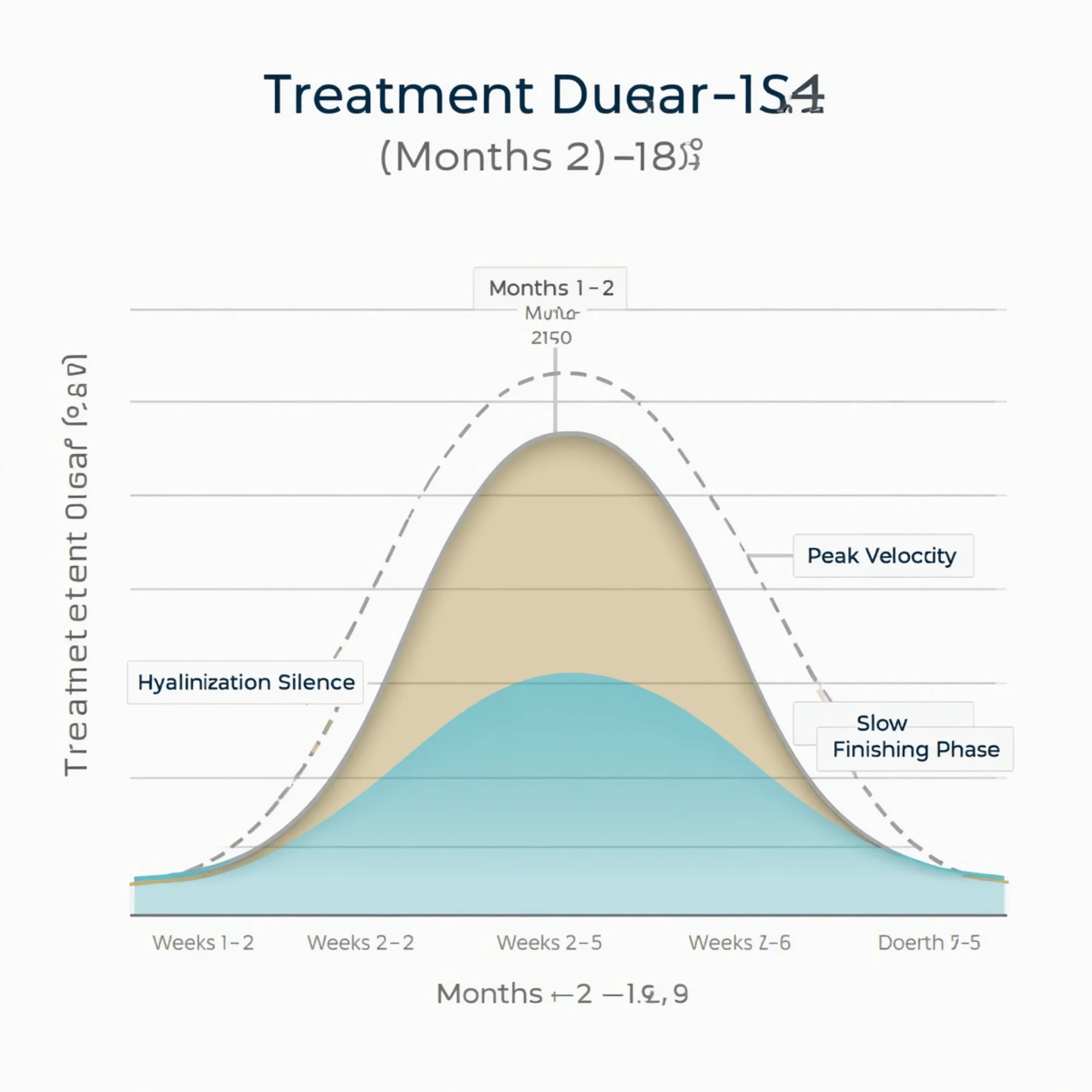 Graph showing tooth movement speed across braces treatment phases