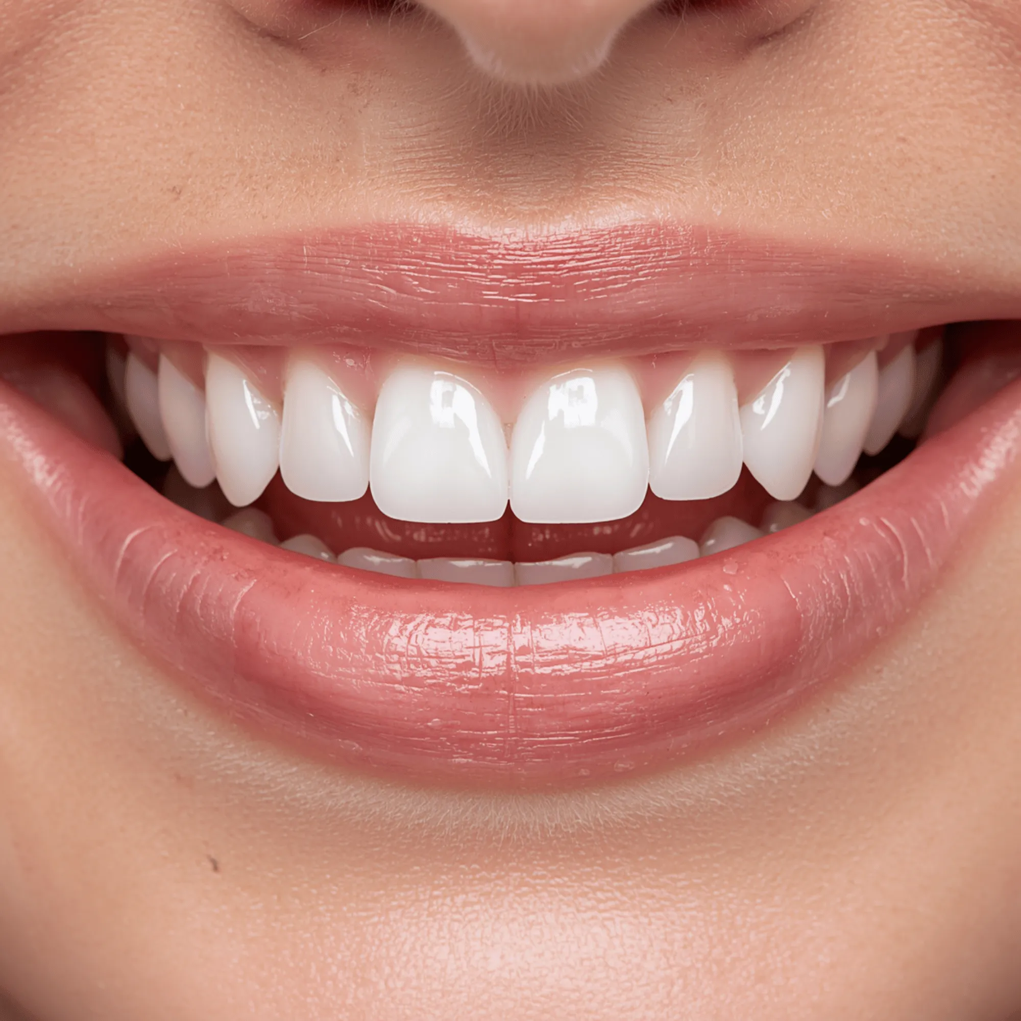 Healthy spot-free smile after braces removal